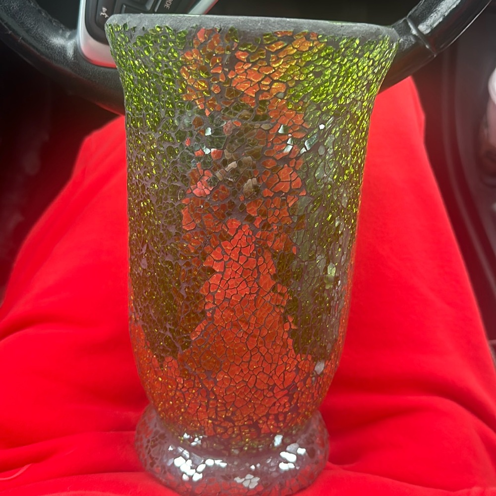 Beautiful green glass vase ❤️